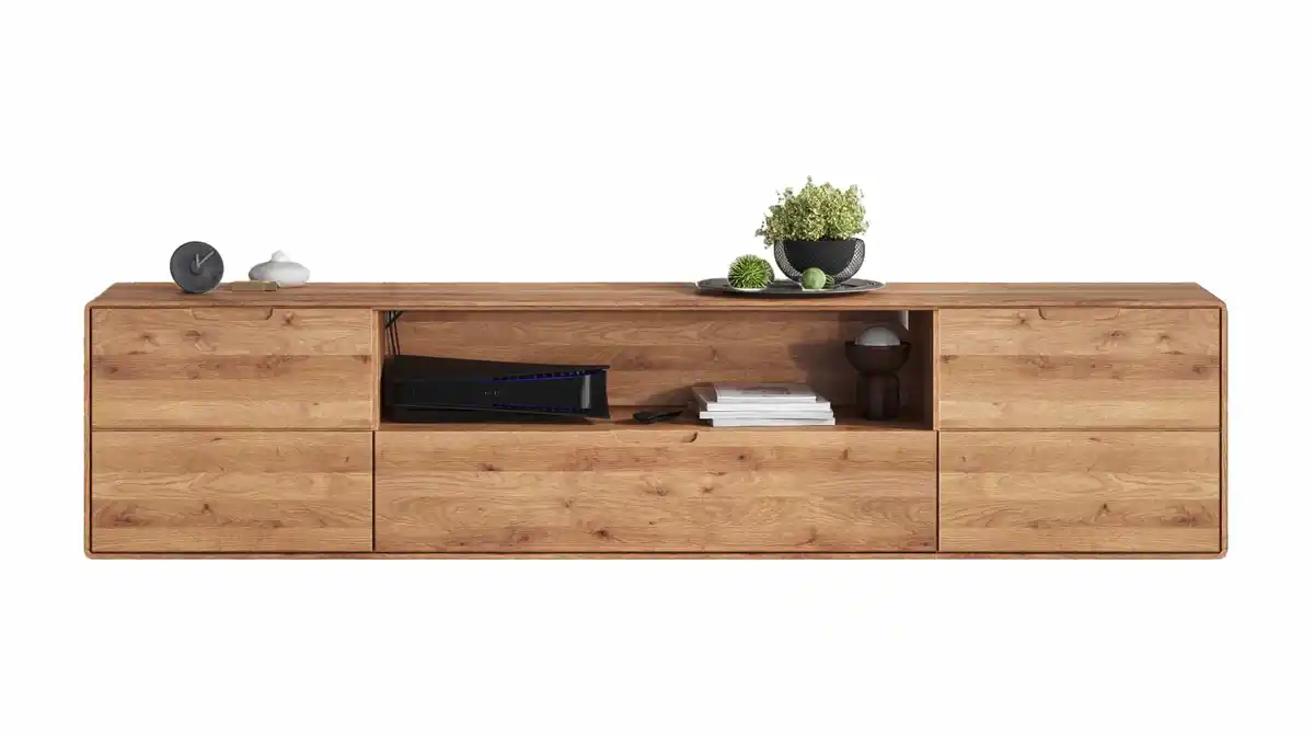 Bild 1 von TV-Lowboard Wildeiche massiv geölt 200 cm - LUCAS