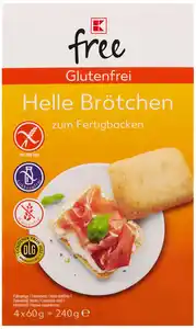 K-FREE GLUTENFREI Brötchen hell oder mit Saaten, 4 St. = 240-g-Packg.