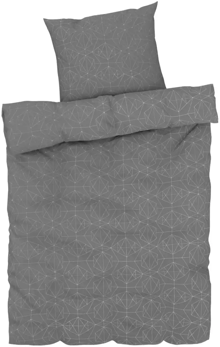 Bild 2 von LIV&BO® Satin-Wendebettwäsche-Set ca. 155 x 220 cm, 2-teilig