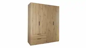Kleiderschrank mit Schubladen 4-türig Eiche 162 cm - ESPRESSO