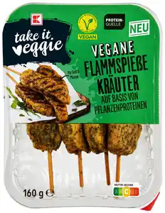 K-TAKE IT VEGGIE Vegane Flammspieße Kräuter, 4 St. = 160-g-Packg.