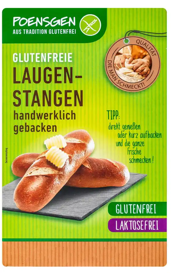 Bild 1 von POENSGEN Glutenfreie Laugenstangen, 2 x 75-g-Packg.