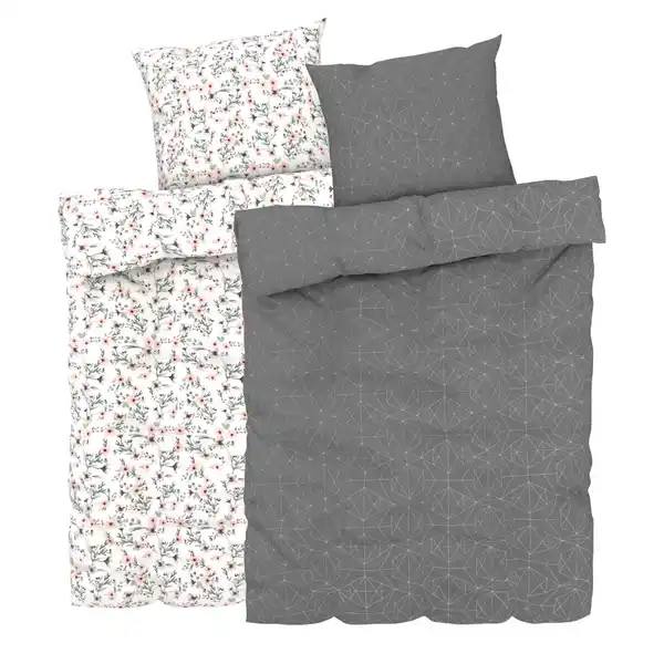 Bild 1 von LIV&BO® Satin-Wendebettwäsche-Set ca. 155 x 220 cm, 2-teilig