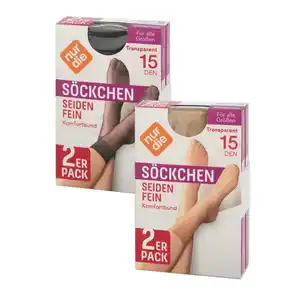 NUR DIE Söckchen »Seidenfein«, 2 Paar