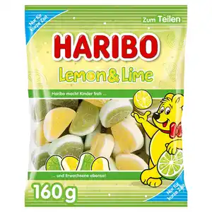 HARIBO Jahresstart, Lemon & Lime 160 g