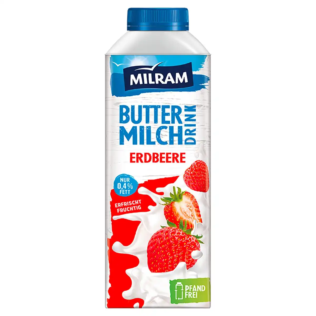 Bild 1 von MILRAM Fruchtbuttermilch 750 g, Erdbeere