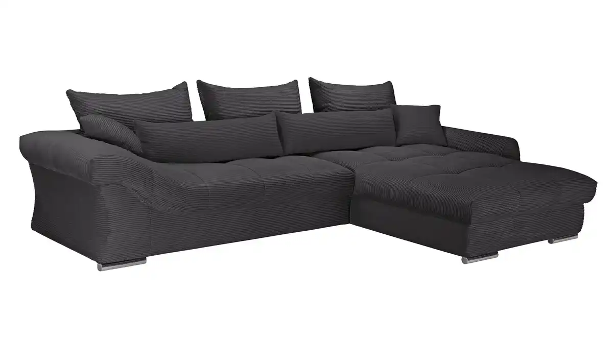 Bild 1 von Ecksofa Cord anthrazit 335 x 225 cm - VERONA