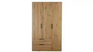 Kleiderschrank mit Schubladen 3-türig Eiche 122 cm - ESPRESSO