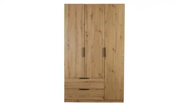 Bild 1 von Kleiderschrank mit Schubladen 3-türig Eiche 122 cm - ESPRESSO