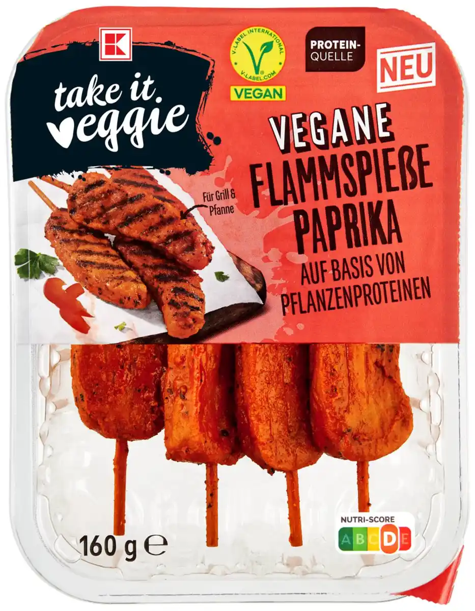 Bild 1 von K-TAKE IT VEGGIE Vegane Flammspieße Paprika, 4 St. = 160-g-Packg.