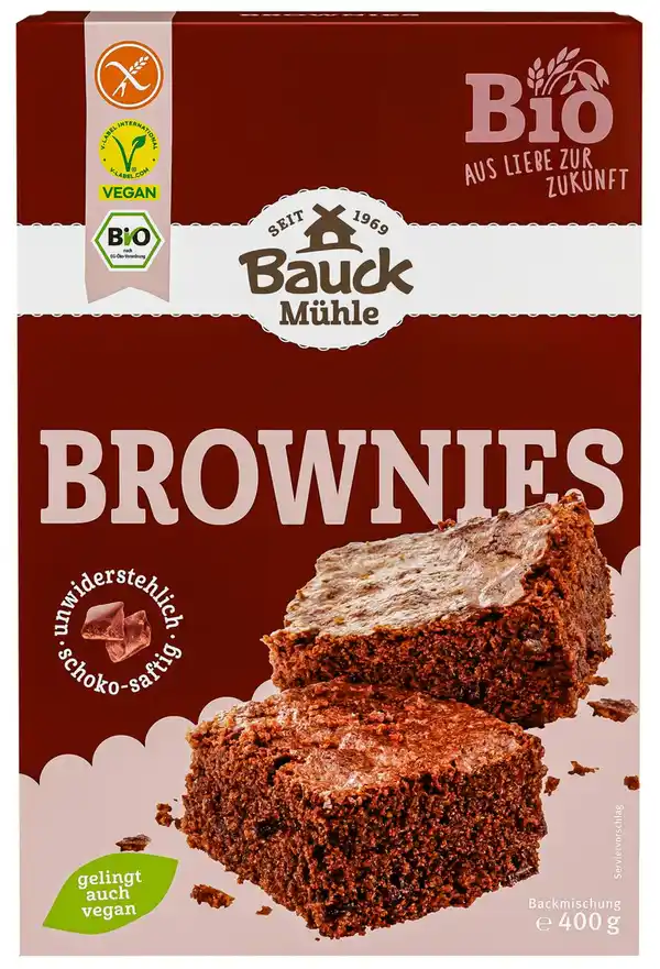 Bild 1 von BAUCK MÜHLE Bio-Brownies, 400-g-Packg.