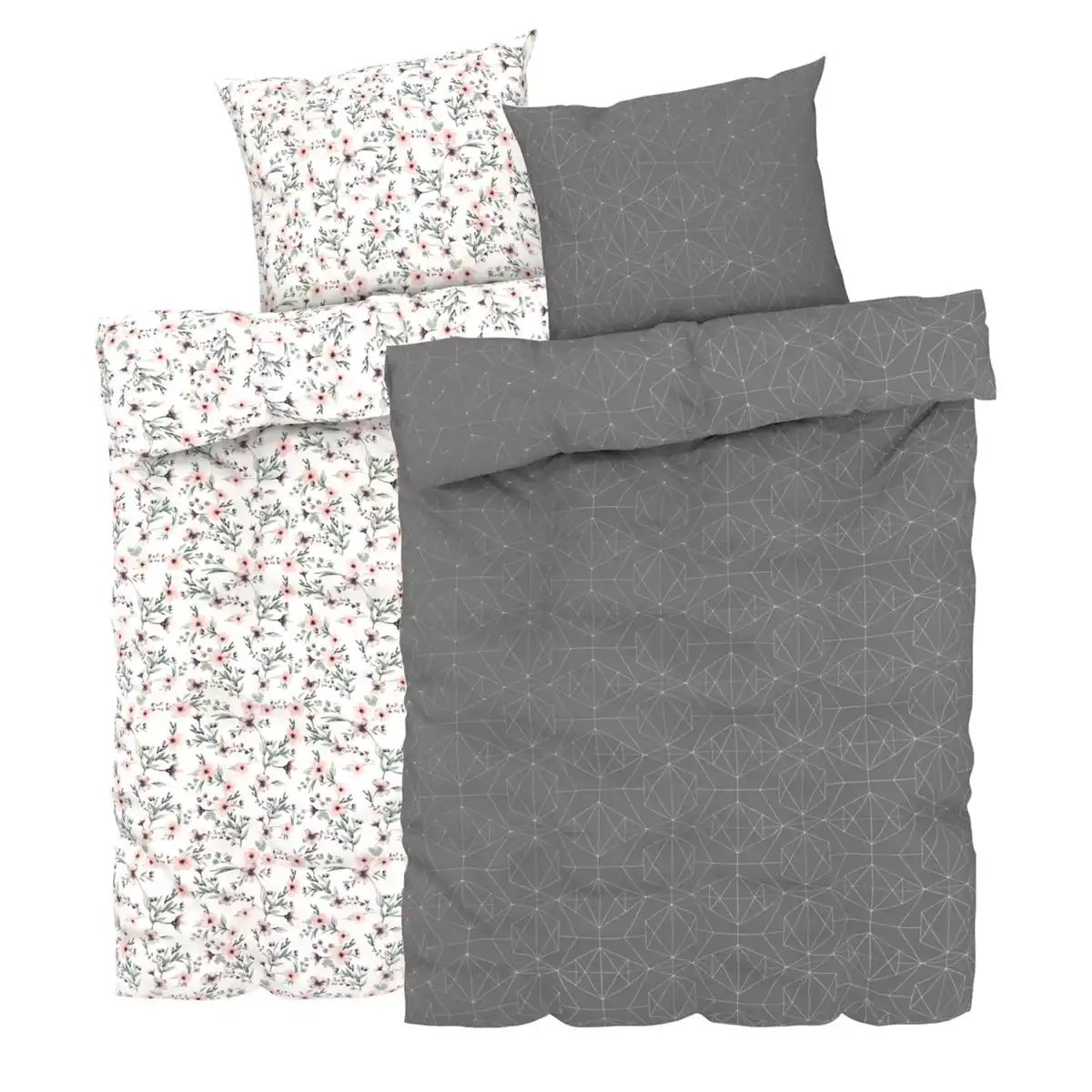 Bild 1 von LIV&BO® Satin-Wendebettwäsche-Set ca. 135 x 200 cm, 2-teilig