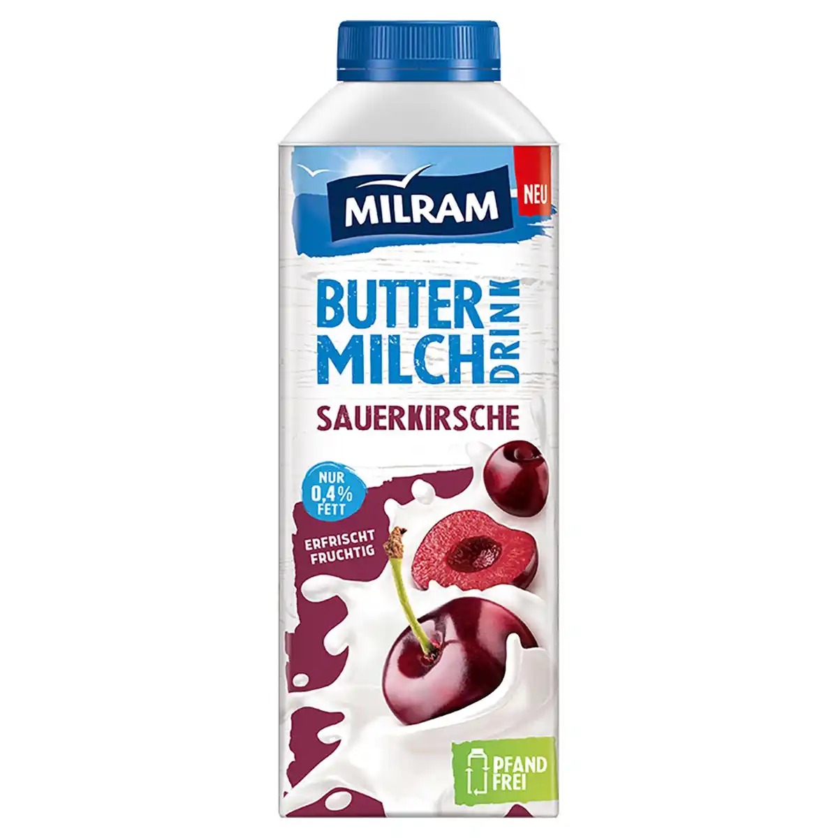 Bild 1 von MILRAM Fruchtbuttermilch 750 g, Sauerkirsch