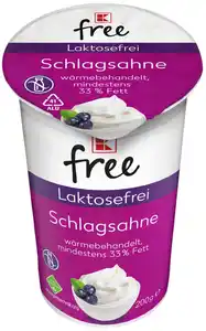 K-FREE LAKTOSEFREI Schlagsahne, 200-g-Becher