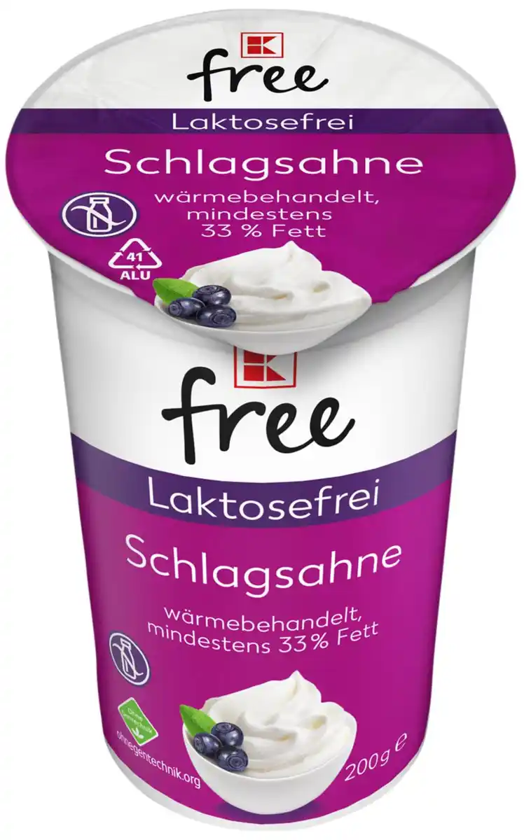 Bild 1 von K-FREE LAKTOSEFREI Schlagsahne, 200-g-Becher