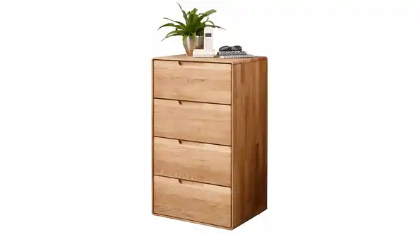 Bild 1 von Kommode mit 4 Schubladen Wildeiche massiv 51 x 40 cm - LUCAS