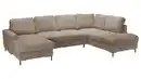 Bild 1 von Wohnlandschaft Schlaffunktion Cord creme Bettkasten 303 cm - LORENO