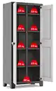 Bild 3 von Titan Besenschrank hoch, ca. 80 x 44 x 182 cm - Hellgrau/Schwarz