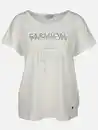 Bild 1 von Damen Shirt mit Glitzerprint und Strassbesatz Weiß