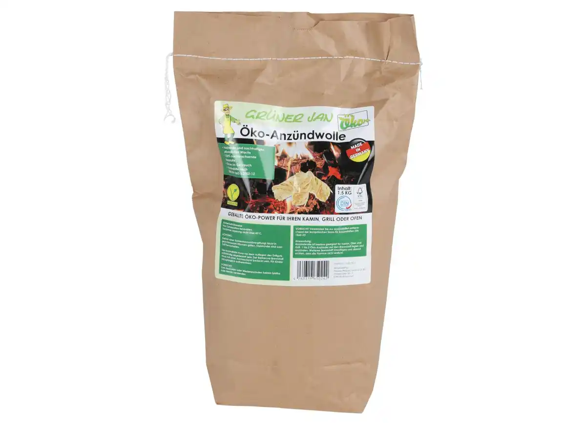 Bild 1 von Grüner Jan Öko-Anzündwolle 1,5kg