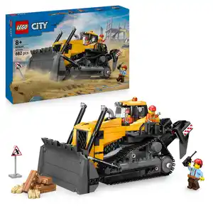 LEGO City Gelber Bulldozer, Spielset für Kinder ab 8 Jahren 60466, 1 Stk