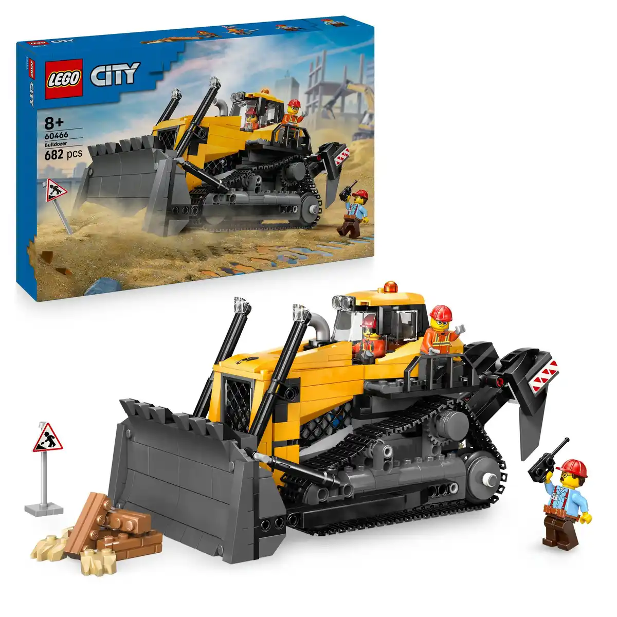 Bild 1 von LEGO City Gelber Bulldozer, Spielset für Kinder ab 8 Jahren 60466, 1 Stk