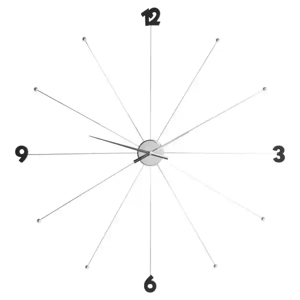 Bild 1 von Kare-Design Wanduhr, Schwarz, Chrom, Metall, Kunststoff, 100x100x6 cm, Dekoration, Uhren, Wanduhren