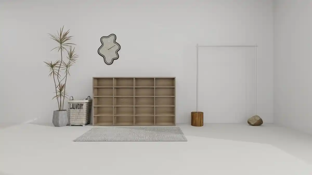 Bild 1 von Schuhschrank L, ca. B. 92 x H. 67 x T. 33 cm - Sonoma-Eiche