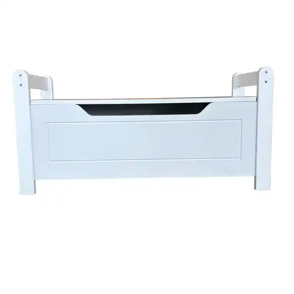 Bild 4 von Holz-Sitzbank mit Aufbewahrungsbox, ca. 88 x 38 x 43 cm - Weiß