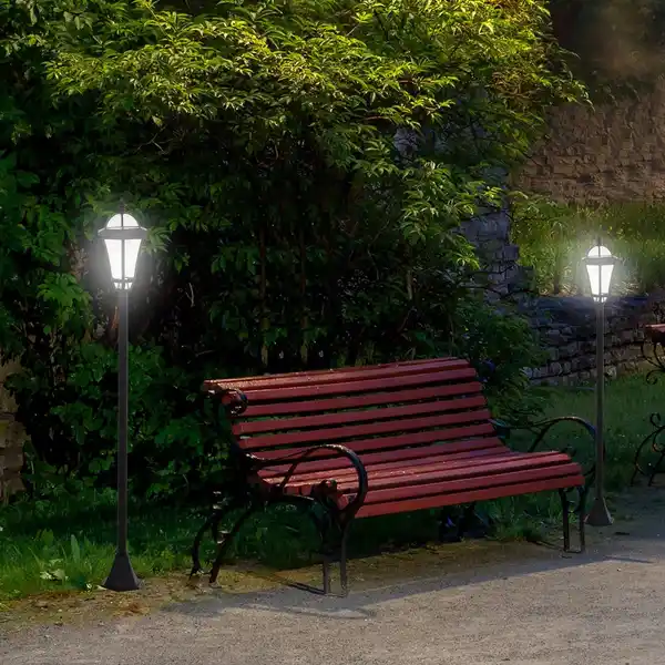 Bild 2 von Solar Gartenlaterne LED Laterne Wegleuchte 6 Stdn. ABS 129cm