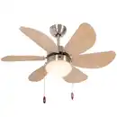 Bild 1 von Deckenventilator mit Beleuchtung 16W LED Deckenlampe mit Ventilator Buche