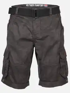 Herren Cargoshorts im Used Look Grau