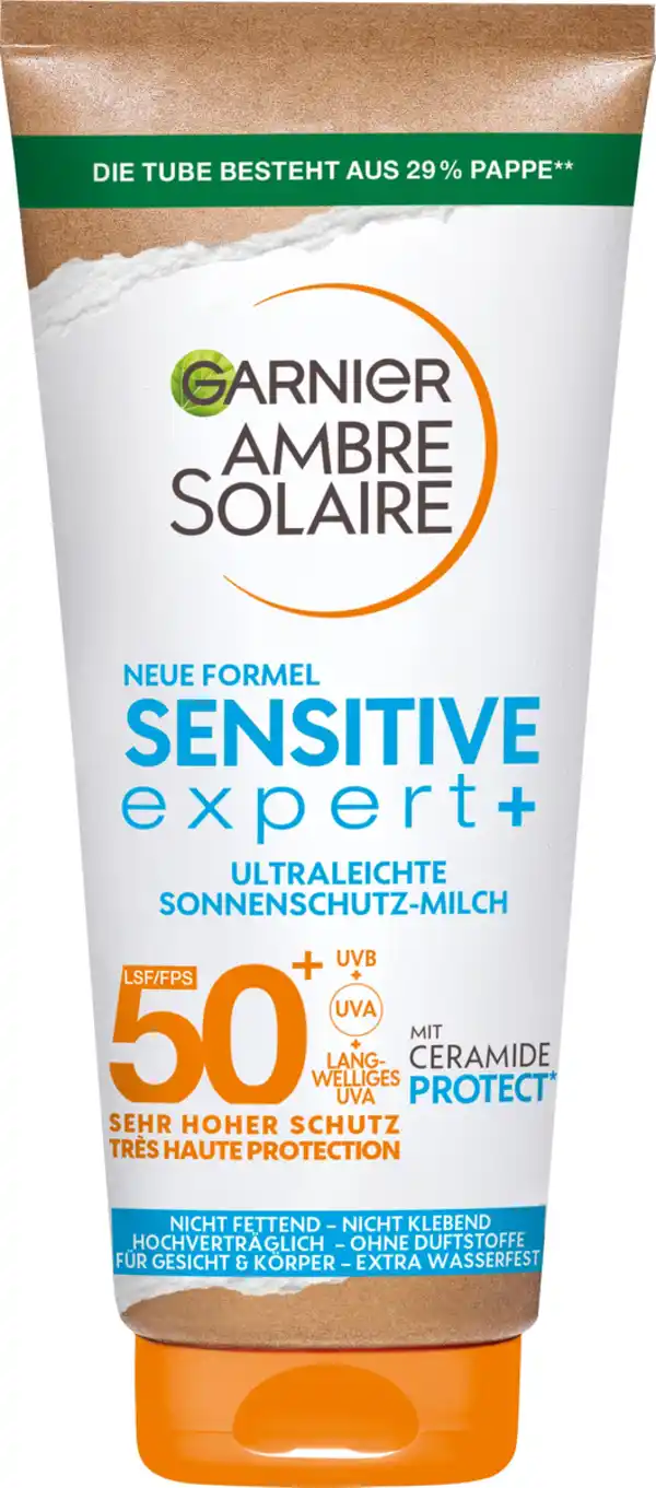 Bild 1 von Garnier Ambre Solaire Sonnenmilch Sensitiv LSF 50 +, 175 ml