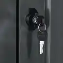 Bild 4 von 3er Mülltonnenbox mit aufklappbaren Dach mit Schloss - Anthrazit