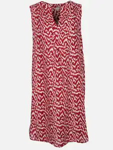 Damen Kleid ohne Ärmel Rot