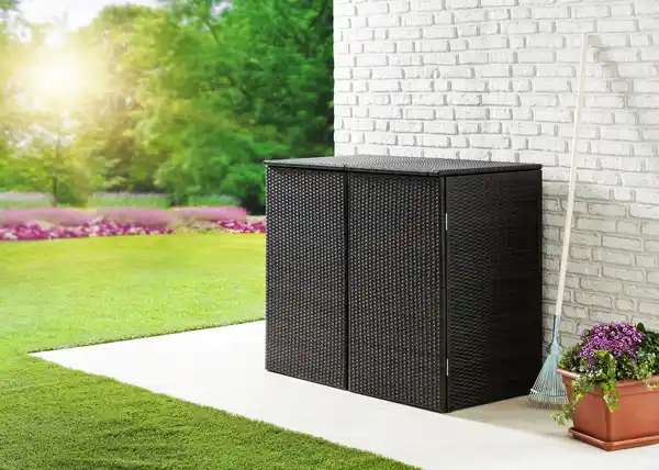 Bild 3 von Mülltonnenbox 2er "Genua", ca. 111 x 65 x 104 cm - Grau