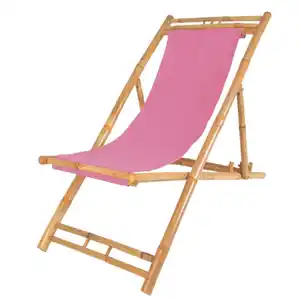 Bamboo Relax-Liegestuhl Pink