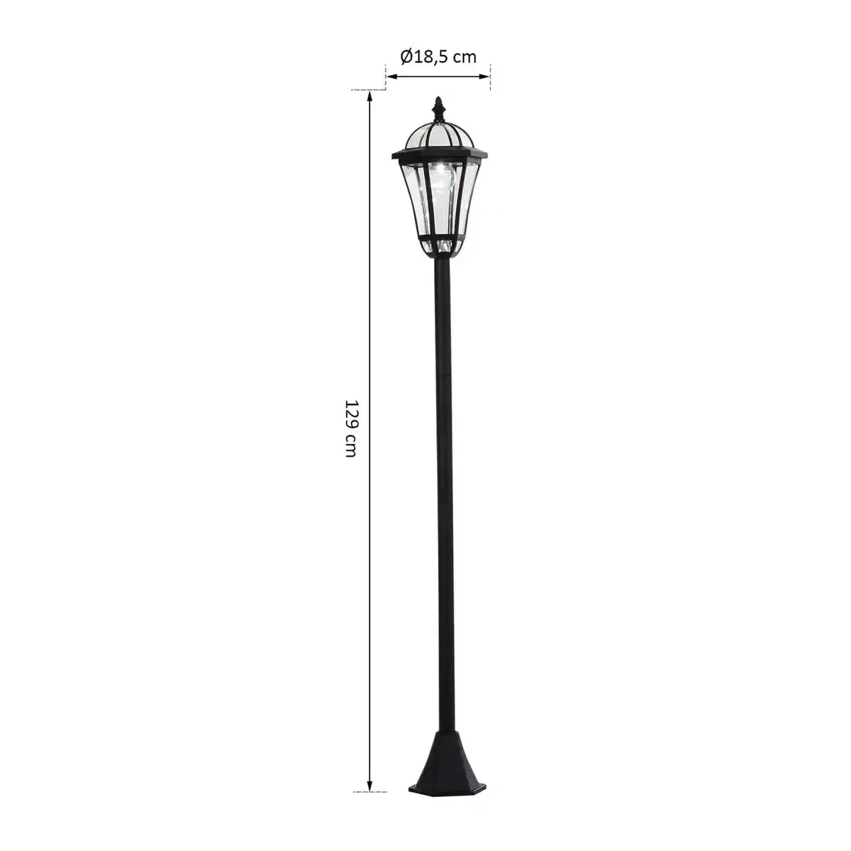 Bild 3 von Solar Gartenlaterne LED Laterne Wegleuchte 6 Stdn. ABS 129cm