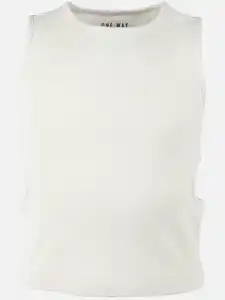 Mädchen Shirt mit Cut-Outs Weiß