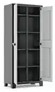Bild 2 von Titan Besenschrank hoch, ca. 80 x 44 x 182 cm - Hellgrau/Schwarz