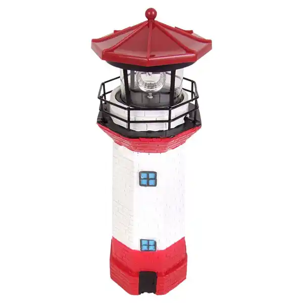Bild 1 von Solar-LED-Leuchtturm 9x27cm Dekorativer Solar-Leuchtturm mit realistisch wirkendem