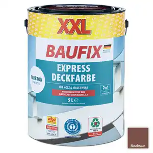 XXL-Express-Deckfarbe 5 Liter - Nussbraun