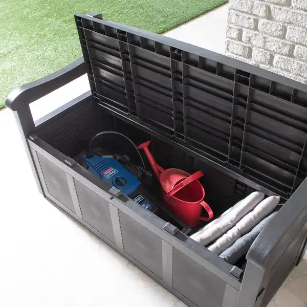 Bild 3 von Sitztruhe Truhenbank "Salzburg" - Anthrazit