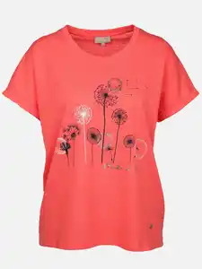 Damen Shirt mit Pusteblumenprint Pink
