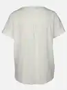 Bild 2 von Damen Shirt mit Glitzerprint und Strassbesatz Weiß
