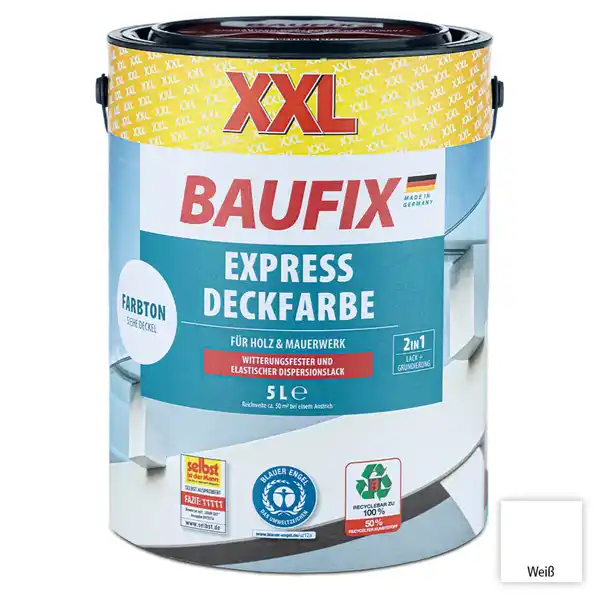 Bild 1 von XXL-Express-Deckfarbe 5 Liter - Weiß