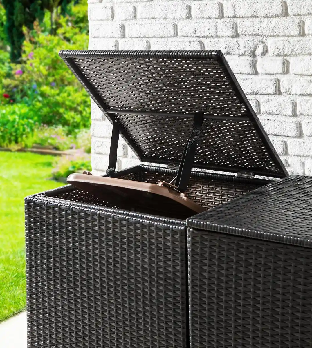 Bild 4 von Mülltonnenbox 2er "Genua", ca. 111 x 65 x 104 cm - Grau