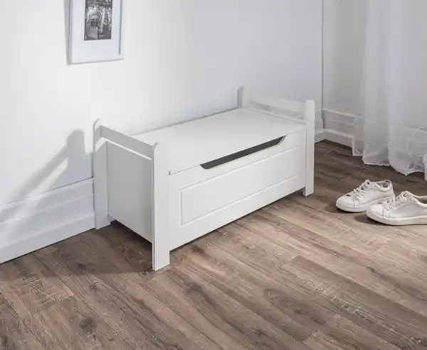 Bild 2 von Truhenbank, ca. 88 x 43 x 38 cm - Weiß