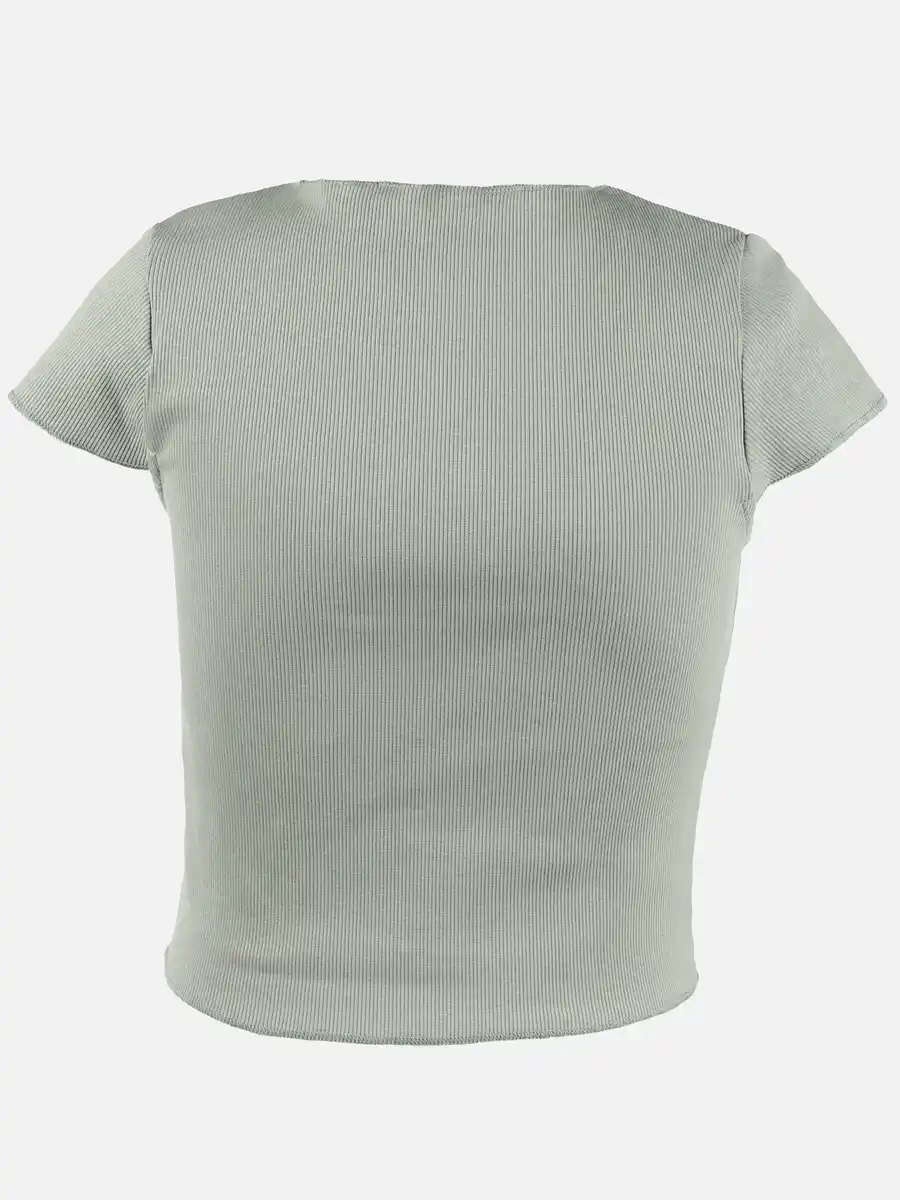 Bild 2 von Mädchen Rippshirt in kurzer Form Grün