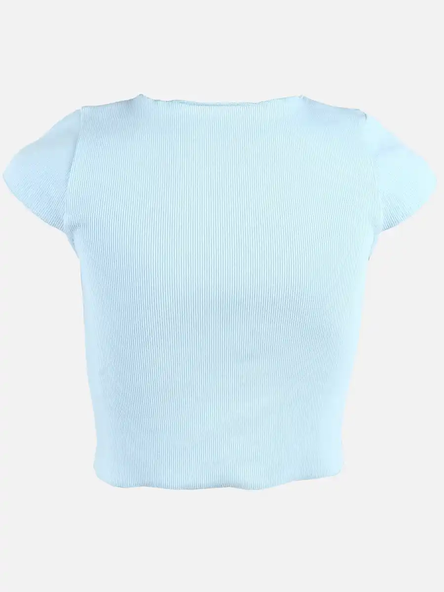 Bild 2 von Mädchen Rippshirt Blau